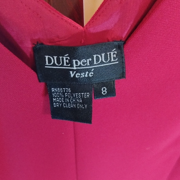 Pink Sheath Dress V Neck Three Quarter Sleeve - Picture 2 of 3